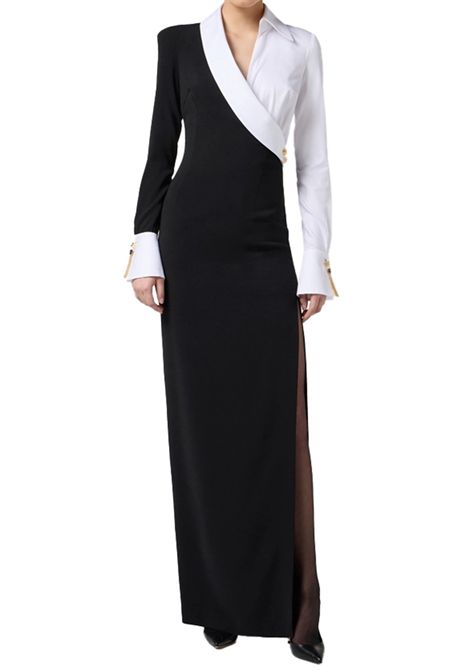 Abito Elisabetta Franchi donna ABR0557E2222 Nero Bianco ELISABETTA FRANCHI | Abito | ABR0557E2222